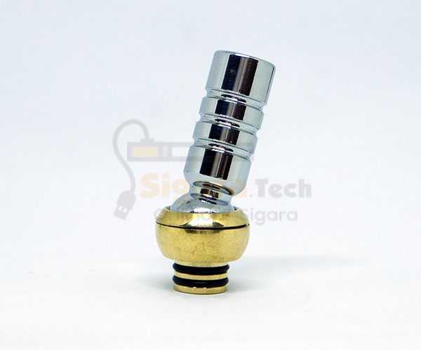 Altın Rengi 360 Derece Dönebilen Tırtıklı Çelik Drip Tip