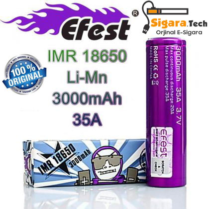 EFEST IMR 18650 Pil - 3000 mAh