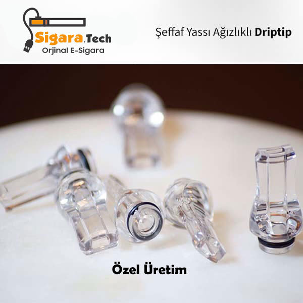 Şeffaf Yassı Ağızlıklı Drip Tip