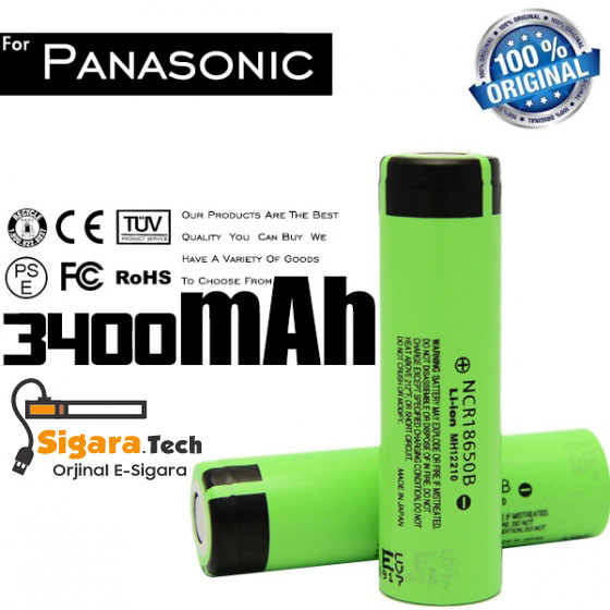 PANASONIC 18650 Pil - 3400mAh 12A