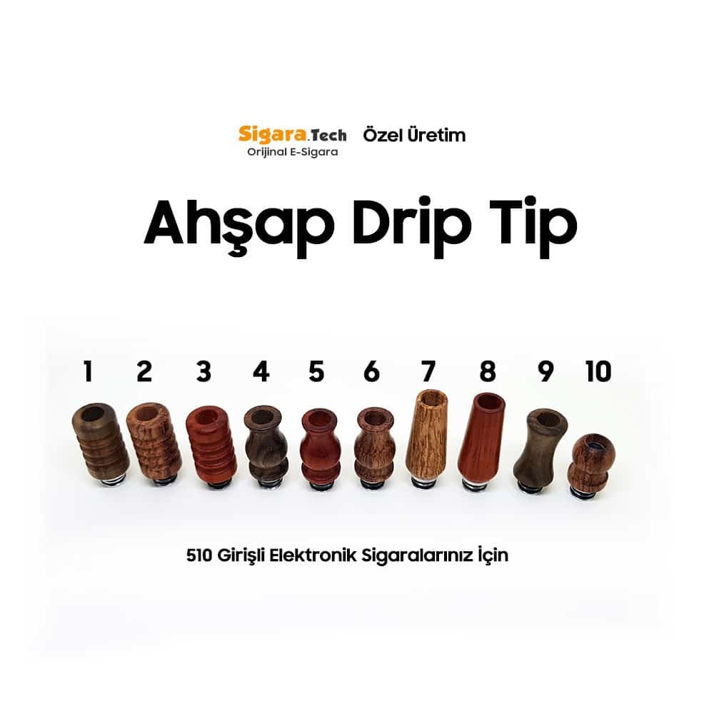 Premium Ahşap Drip Tip - Ağızlık