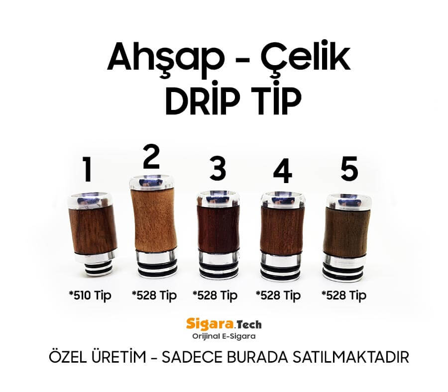 Ahşap Çelik Drip Tip