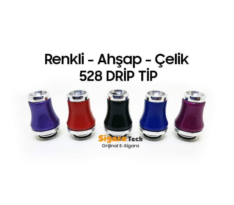 Renkli Ahşap Çelik 528 Drip Tip - Görsel 2