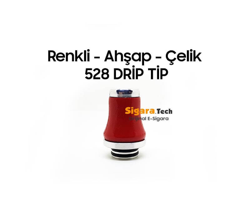 Renkli Ahşap Çelik 528 Drip Tip - Görsel 3