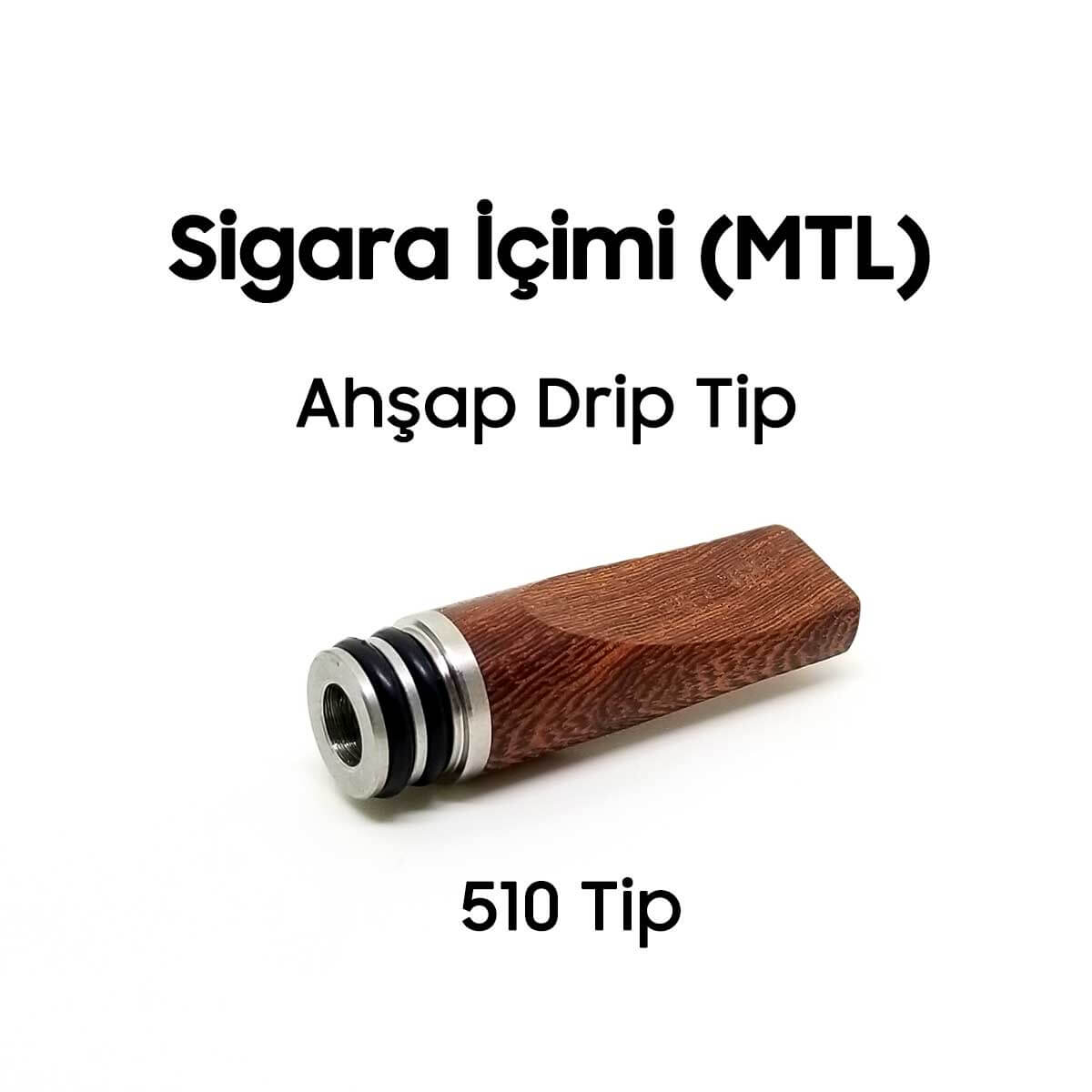 Sigara İçimi MTL Ahşap Drip Tip - Görsel 3