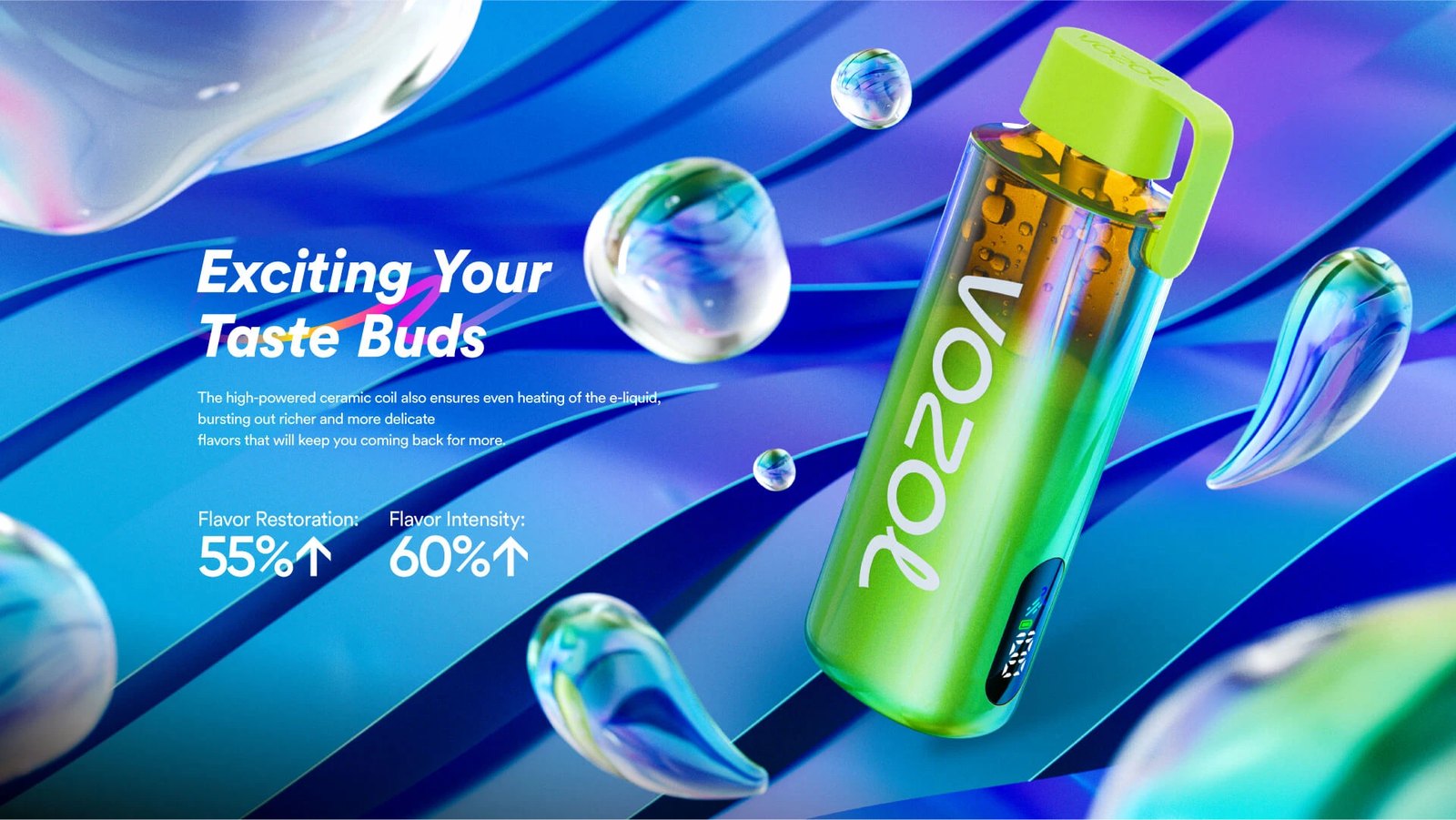 Vozol Neon 12000 Pro aroma restorasyonu ve yoğunluk artışı