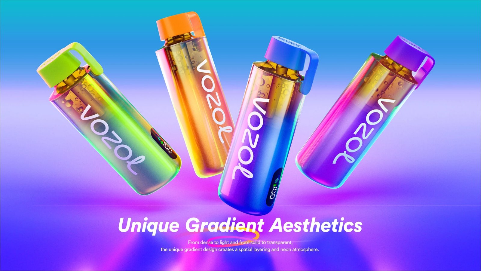 Vozol Neon 12000 Pro degrade neon gövde tasarımı